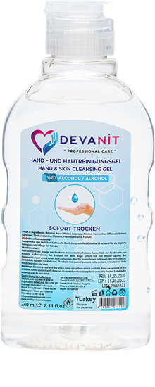 DEVANIT - HAND AND SKIN CLEANING GEL 240 ML
