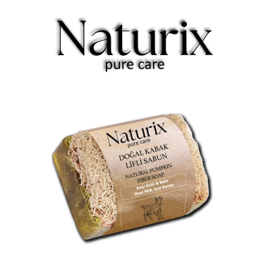 NATURİX KABAK LİFLİ SABUN- KEÇİ SÜTÜ & BALLI