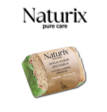 NATURİX KABAK LİFLİ SABUN- ZEYTİNYAĞLI